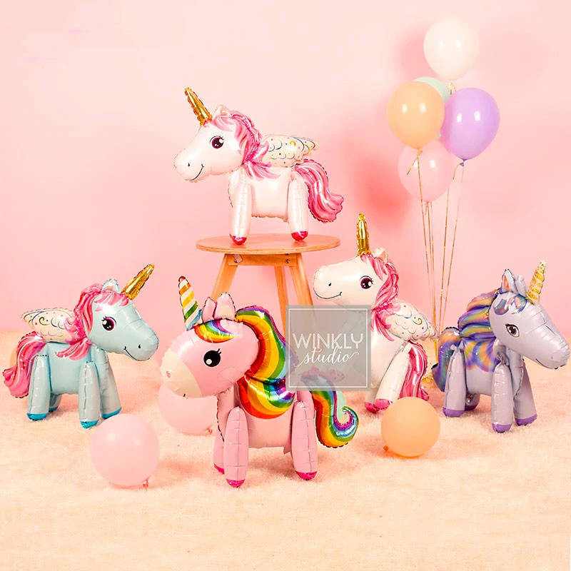 Balon Unicorn 3D Standing Balloon Unicorn / Balon Foil Kuda Pony