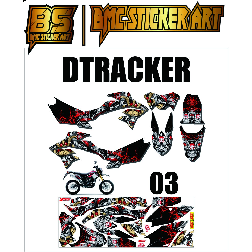 Sticker Lis Striping Kawasaki KLX D Tracker (03) - Sticker Variasi Motor
