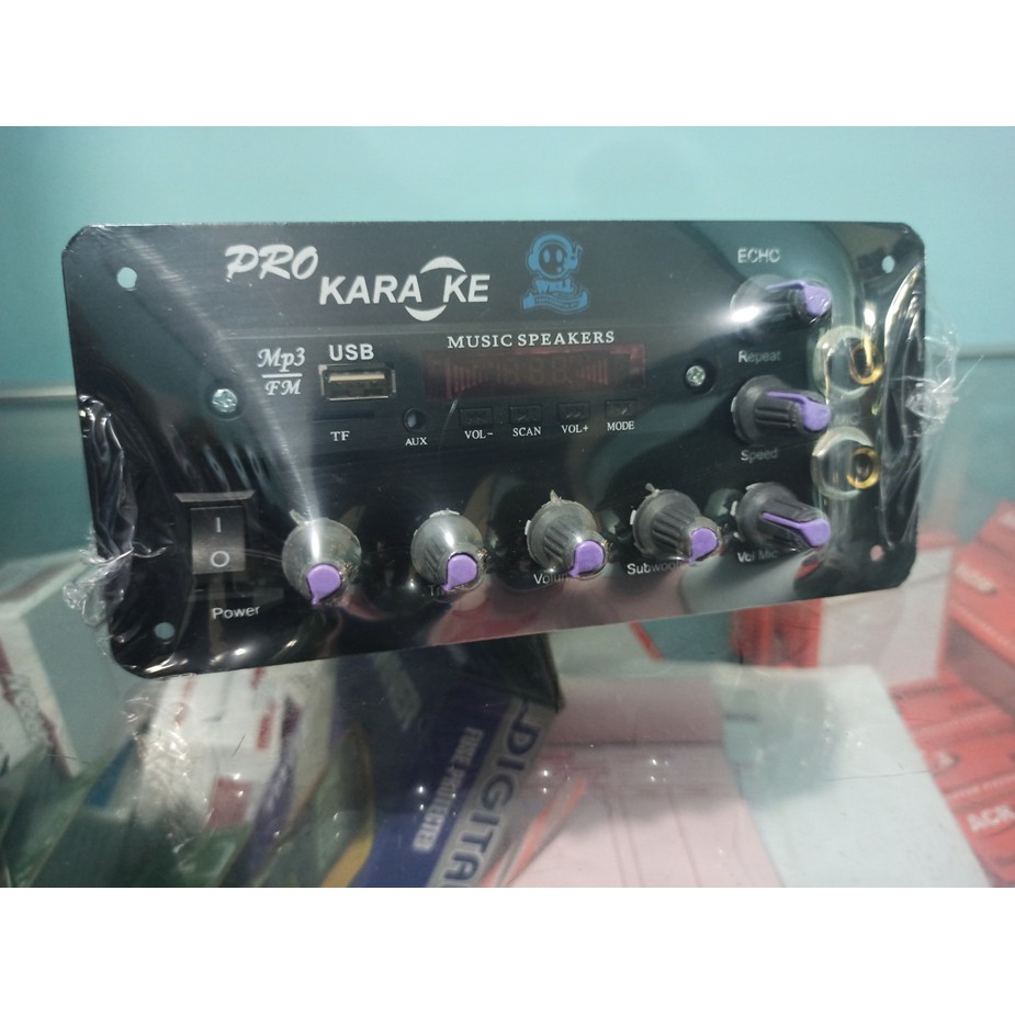 POWER KIT Amplifier MESIN SPEAKER AKTIF KARAOKE ZEUS BLUETOOTH ECHO