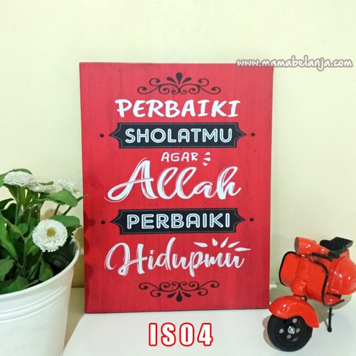 IQ13 Poster Dekorasi Rumah / Hiasan Dinding Inspiratif Islami -  Perbaiki Sholatmu