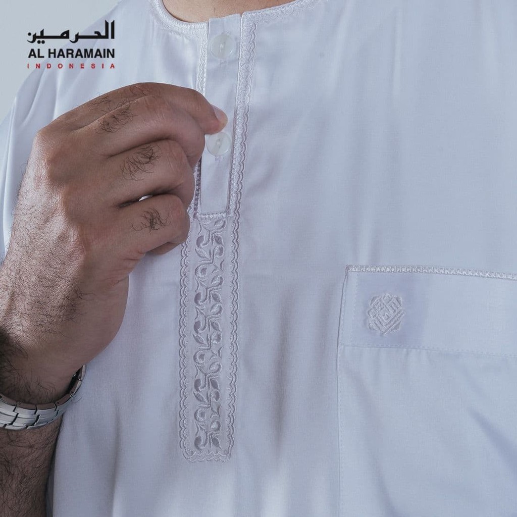 13C JUBAH OBLONG AL HARAMAIN TANPA KERAH LENGAN PENDEK DEWASA GAMIS PRIA PREMIUM