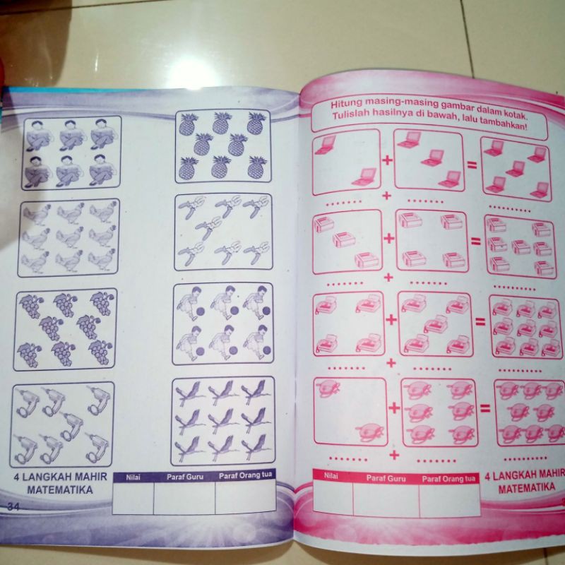 buku anak, buku 4 langkah mahir matematika paud (21×28cm)