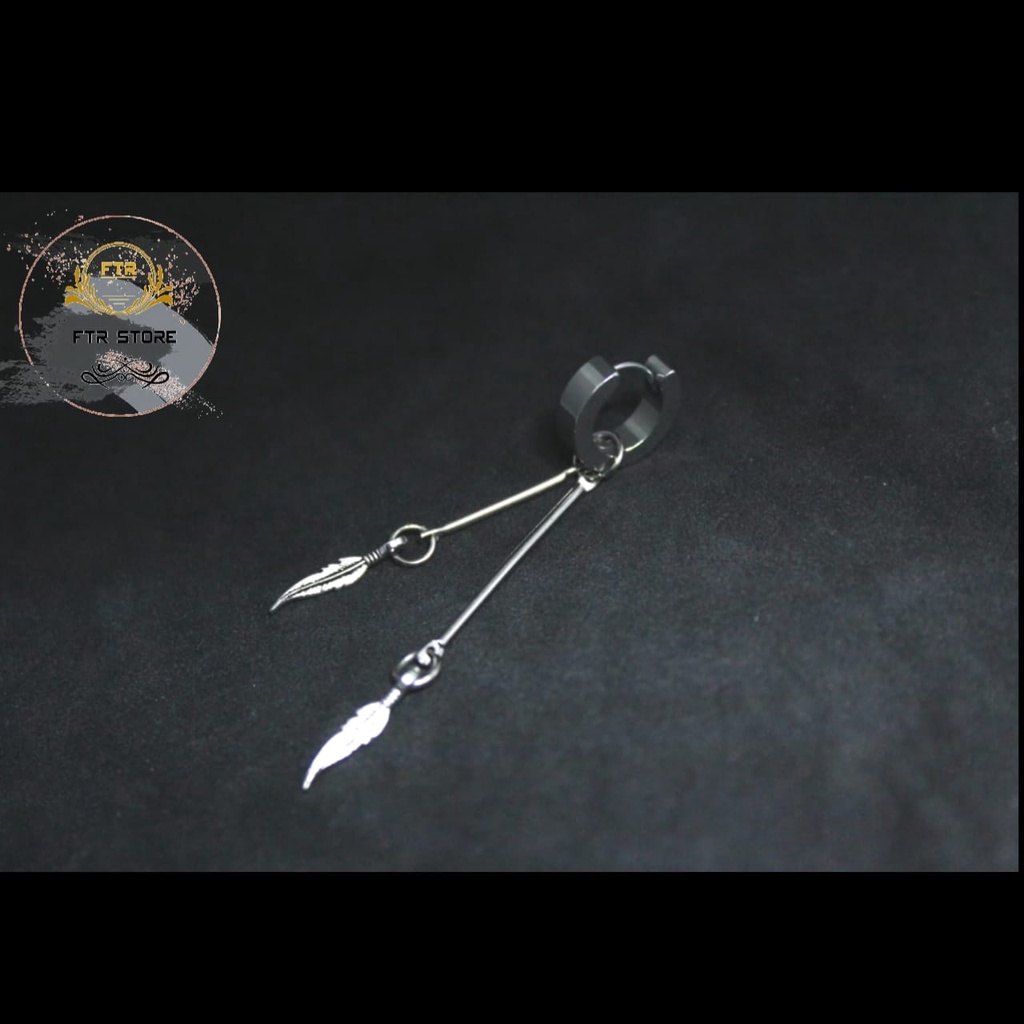 1pcs Anting cowok Fashion Jungkook BTS / Anting pria motif Kpop korean style/ ANTING