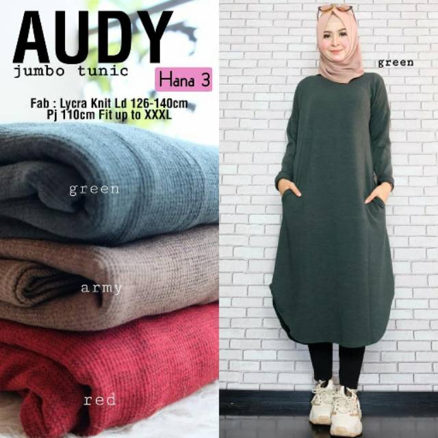 Audy jumbo Tunik | lycra knit ld 126 - 140 cm