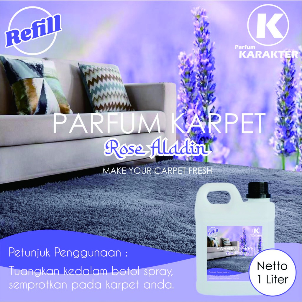 Parfum Karpet Aroma Aladin | Wangi Segar &amp; Tahan Lama | Kemasan Refil 0,5 Liter | Bisa Cod | Terlaris