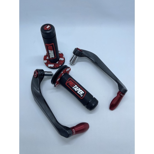 Handgrip/Handfat Karet Empuk  Donat + Proguard Karbon Full CNC/Pelindung Handle Rem Universal