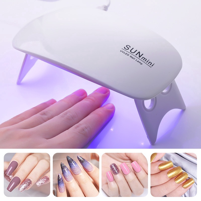 Alat Pengering Kutek Kuku Sunmini Smart Portable UV Led Nail Dryer 6W