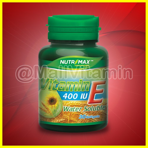 Nutrimax Vitamin E 400 IU Water Soluble Isi 30 Nutrisi Alami Buat Kesehatan Kulit Anti Oksidan Aging