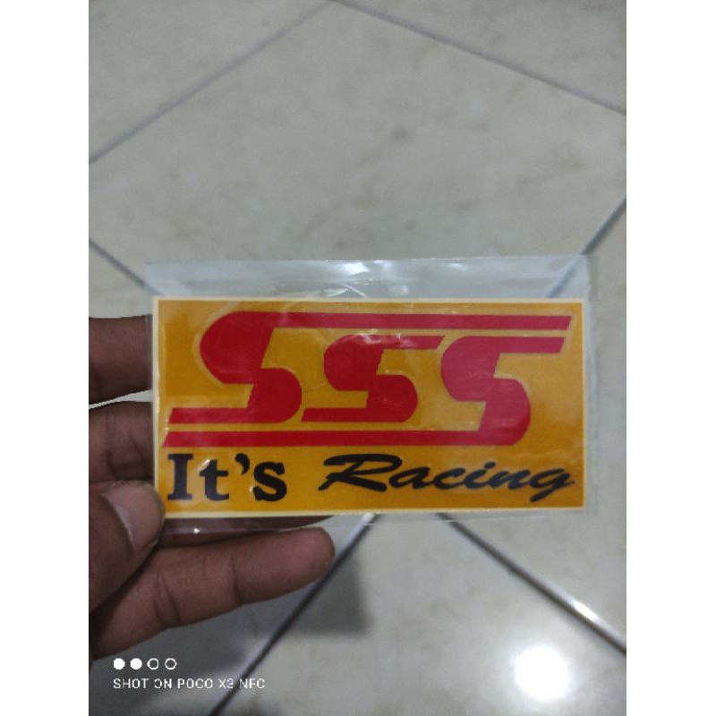 stiker sss it's racing - printing stiker sss