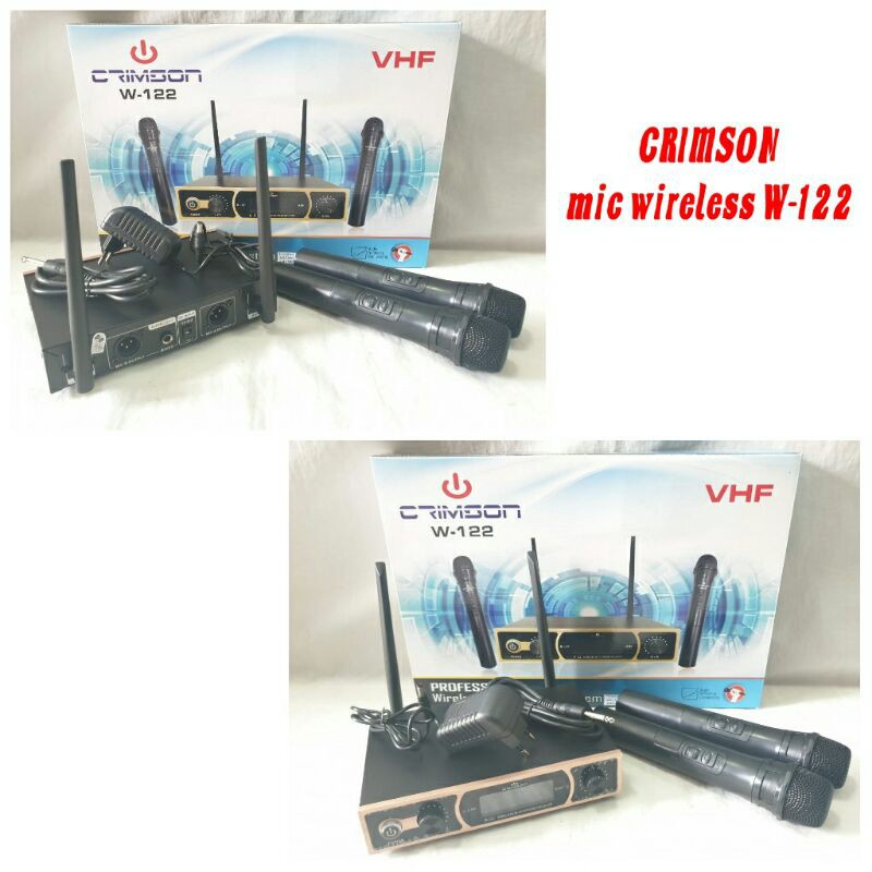 MIC WIRELESS DOUBLE CRIMSON W 122 VHF MICROPHONE ORIGINAL