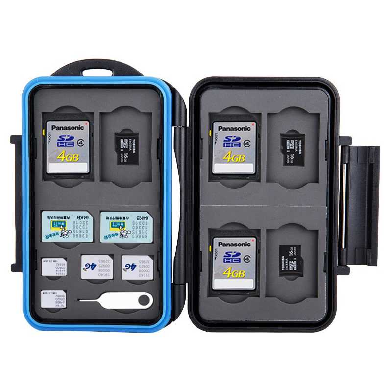 ATS JJC Memory Card Holder Storage Box 6 SD + 6 Micro SD Card - MC-STM18
