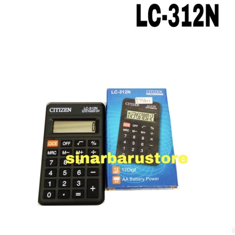 

Kalkulator/Calculator "Citizen" LC-312N KW 12 Digit
