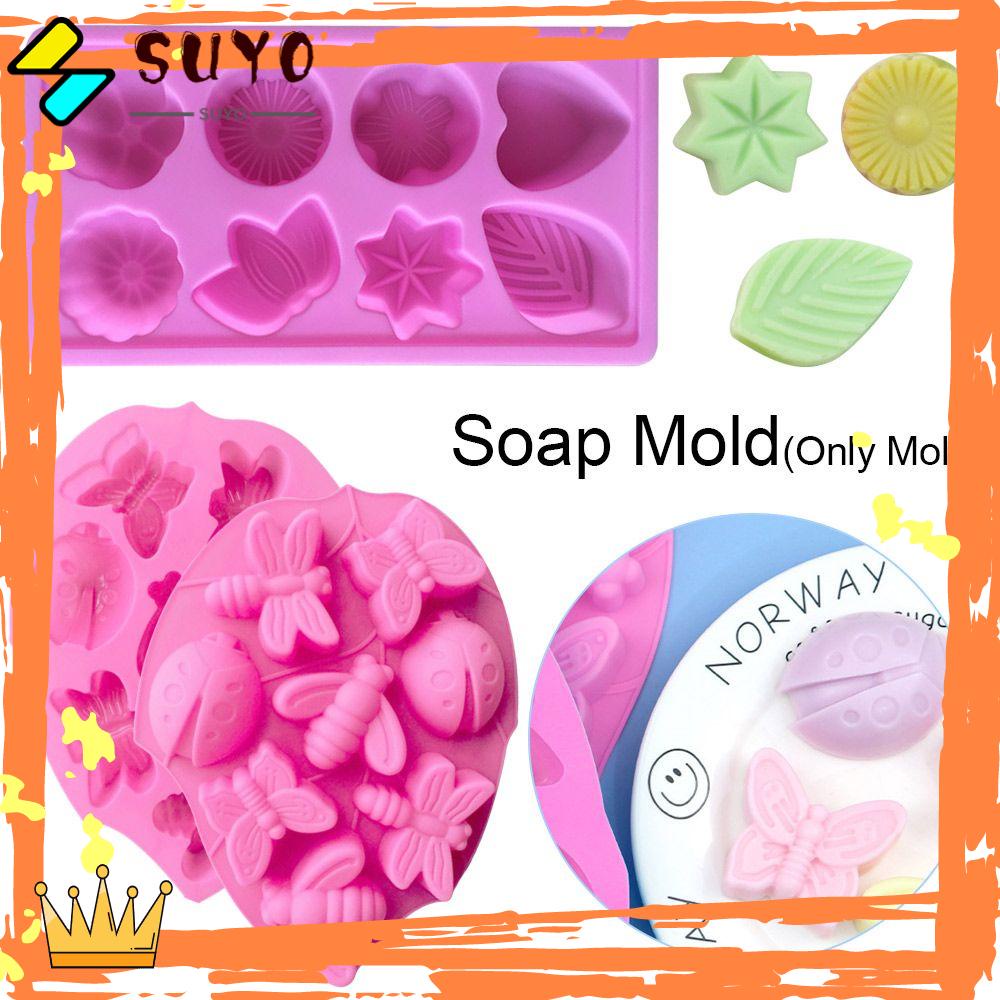 Cetakan Sabun Handmade Multifungsi 8 / 12 Lubang Bahan Silikon