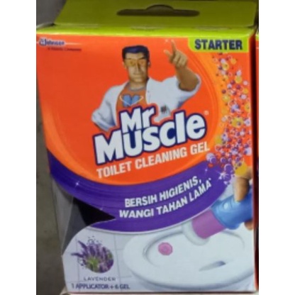 Mr. Muscle Toilet Gel Lavender 1 Applicator + 6 Gel