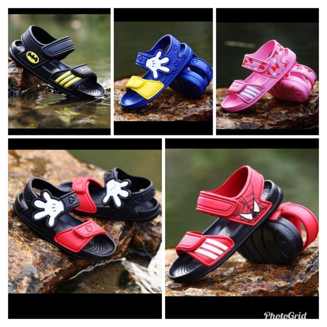 Sepatu sandal anak cewe cowo batman spiderman mickey