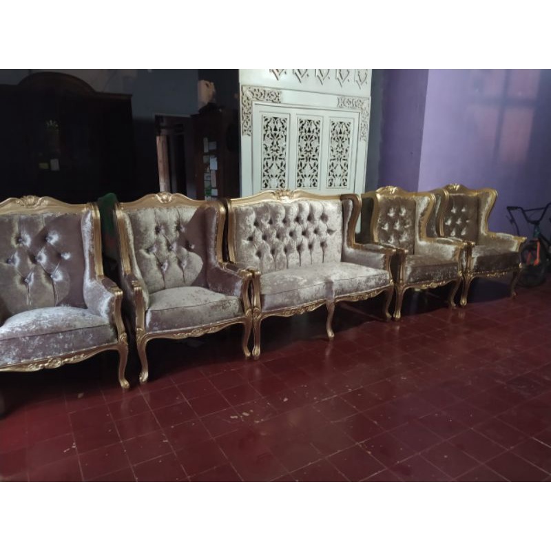 kursi wing chair/sofa pelaminan wing chair