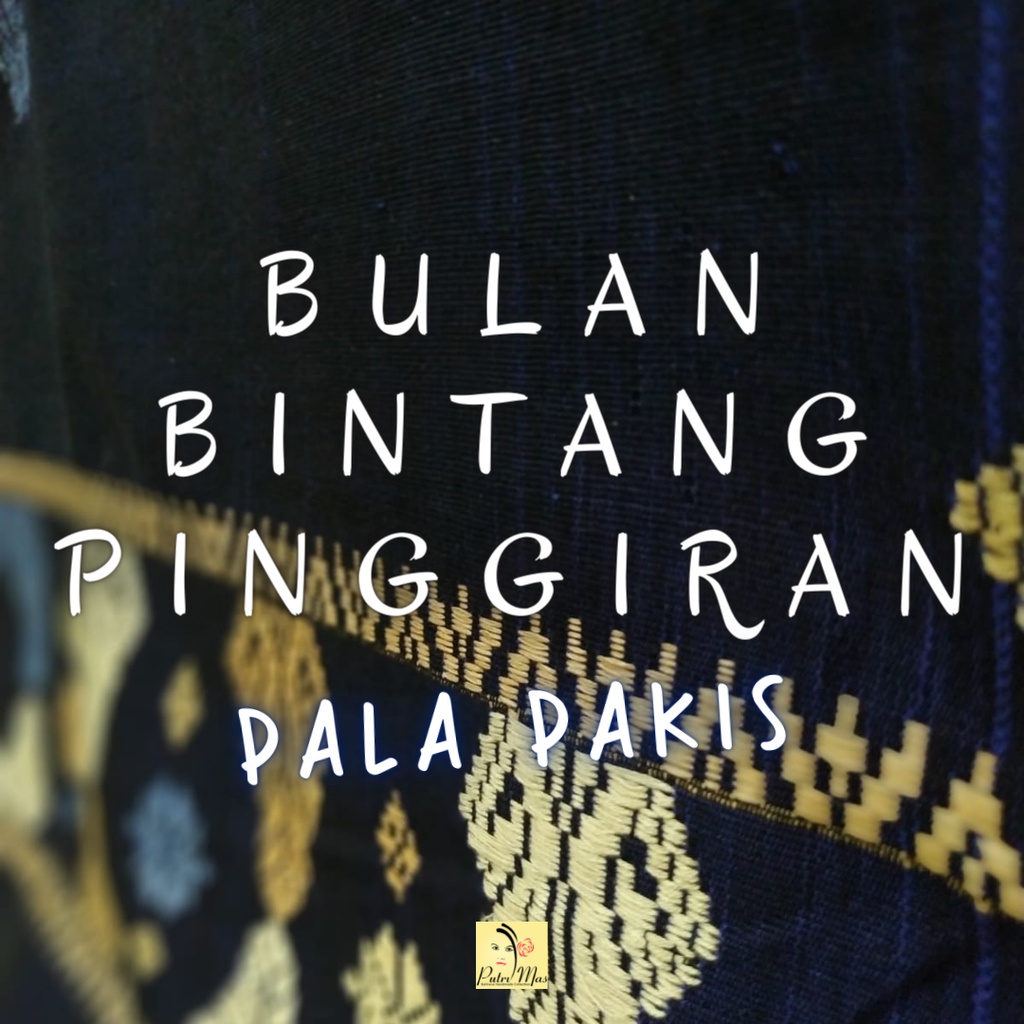 KAIN SONGKET BULAN BINTANG PINGGIRAN PUTRIMAS JEMBRANA MOTIF PALA PAKIS BIRU