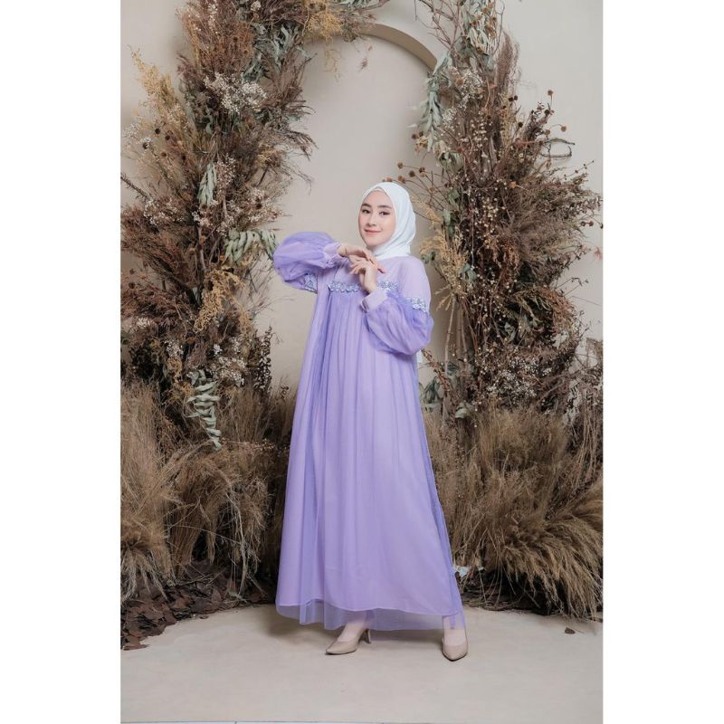 Dress pesta / dress lilac / dress kondangan / dress bridesmaid / dress tile / dress syari