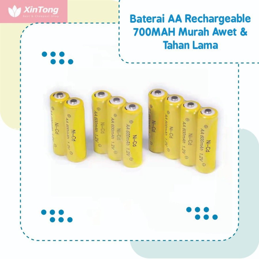 Baterai AA Rechargeable 700MAH Ni-cd Murah Awet Dan Tahan Lama