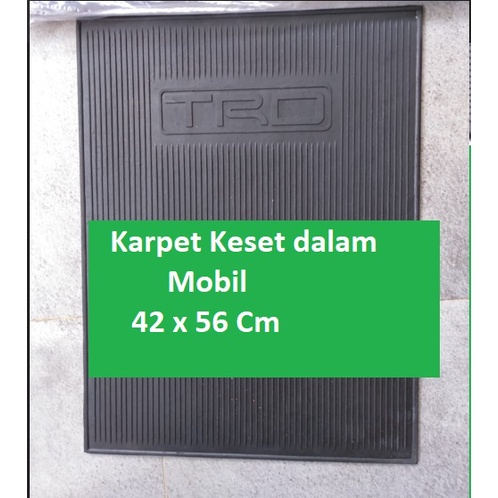 Karpet Mobil dalam keset alas kaki Lembaran TRD kecil universal uk.42x56cm harga  1 lembar Posisi depan belakang