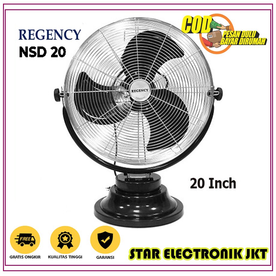 REGENCY NSD 20 Kipas Angin Tornado Duduk 20 inch - Swing Kanan Kiri