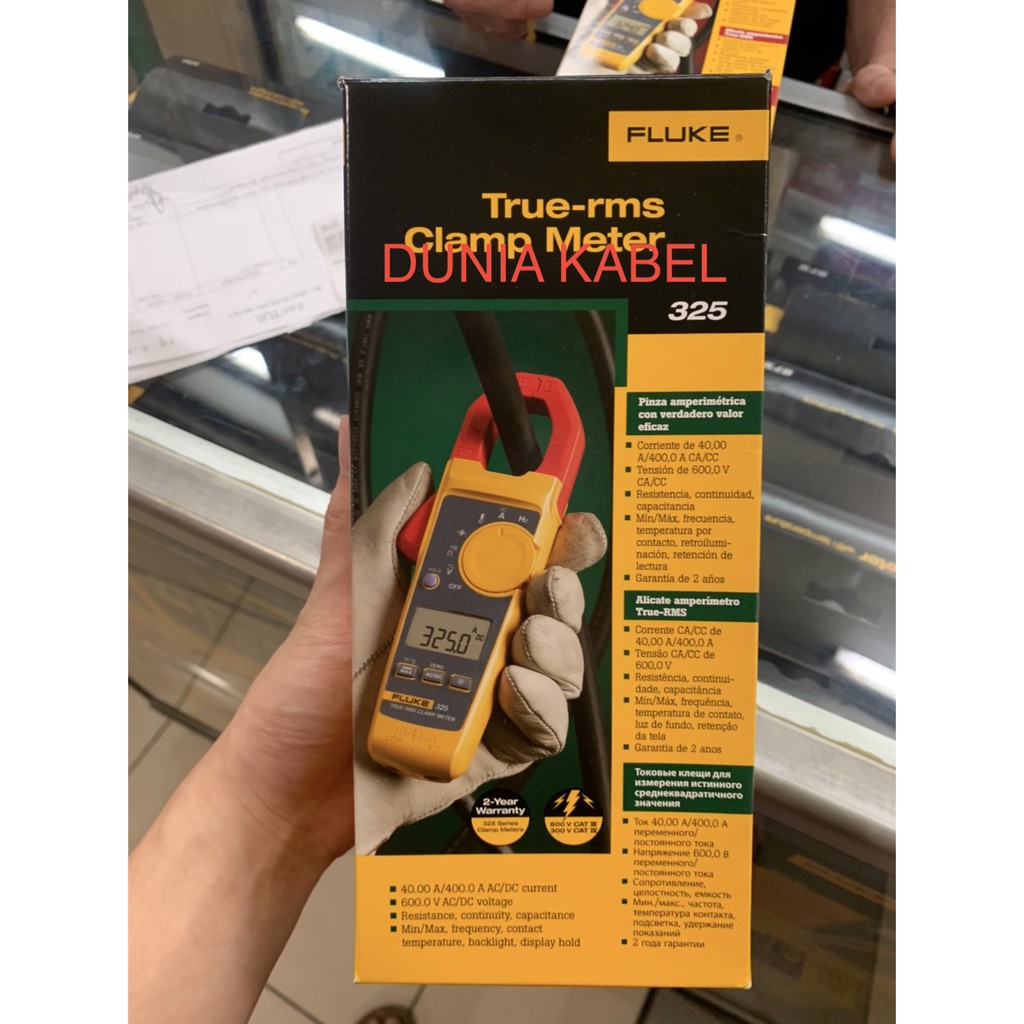 Jual Digital Clamp Meter / Tang Ampere True RMS Fluke 325 Ori Shopee