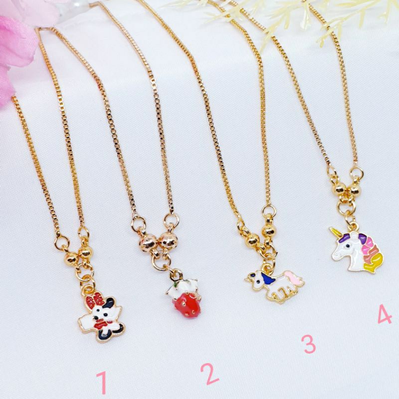 kalung anak italy nori mikey &amp; unicorn kitty 36-37cm