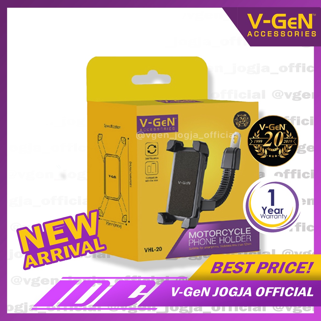 Motorcycle Holder V-GeN VHL-20 Holder Handphone Motor V-GeN