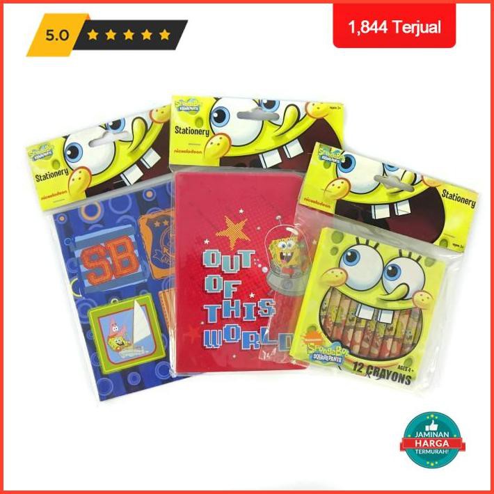 

Paket Stationery / Paket Alat Tulis Spongebob Premium