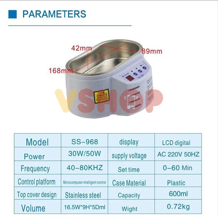 ULTRASONIC CLEANER SUNSHINE SS-968 - MESIN PENCUCI PCB SUNSHINE SS-968