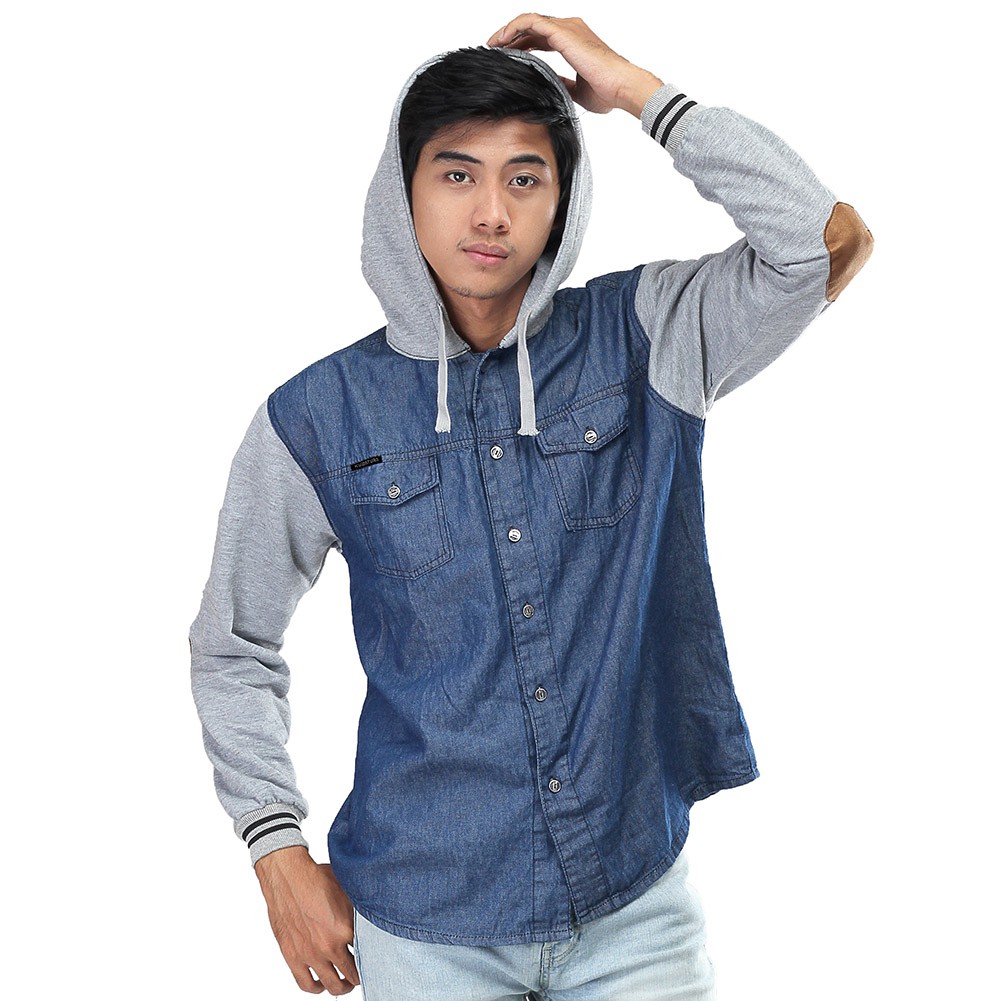 [KCP 589] JAKET DENIM PRIA HOODIE DISTRO CIBADUYUT ORIGINAL KUZATURA