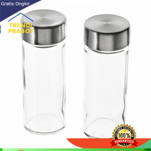 BOTOL BUMBU DAPUR KACA INFORMA Mini spice jar isi 2pc 10cl toples bumbu kecil bahan kaca