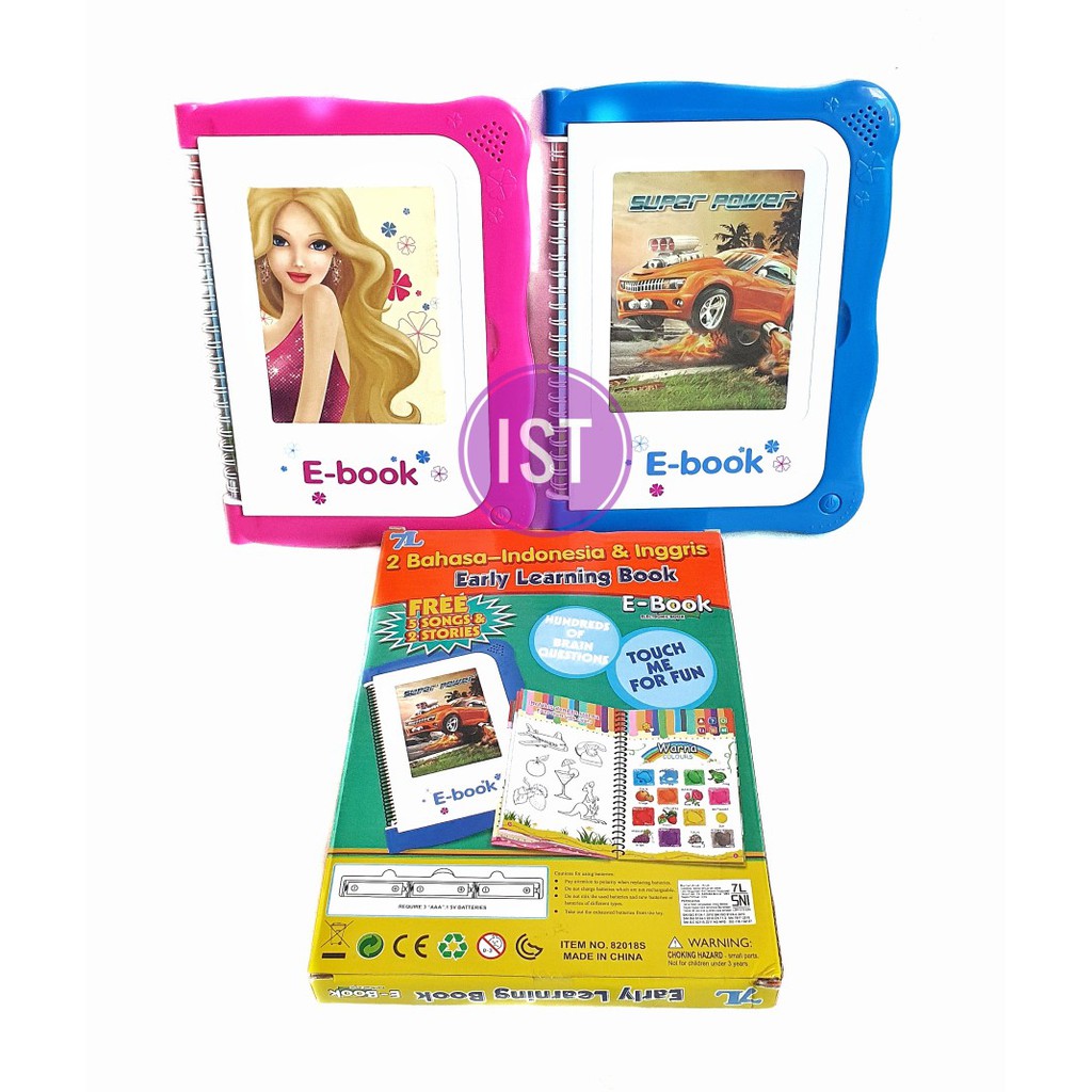 Mainan Edukasi E-Book 2 Bahasa Buku Pintar E Book Ebook Anak Belajar 2 3 4 5 6 7 8 Tahun TK SD