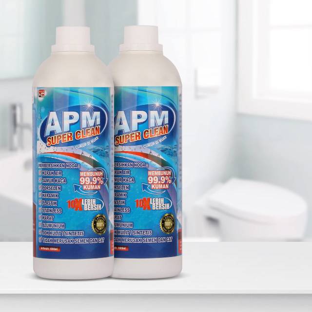 APM SUPER CLEAN pembersih dan pengupas kerak air untuk keramik dan poreselen yg membandel
