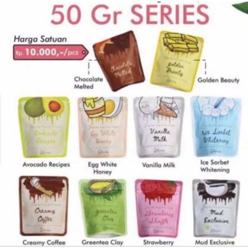 Masker Organik LEA GLORIA BPOM - 50gram bukan 20gram