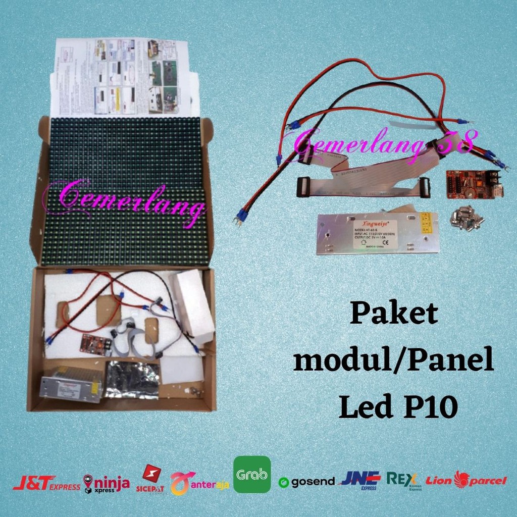 PAKET Module / Modul / Panel Led P10 Running Text Semi Outdoor