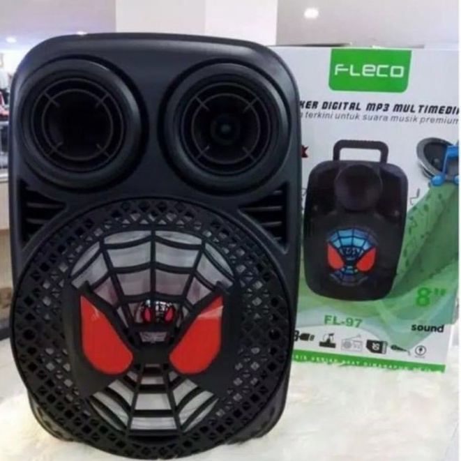 Speaker Bluetooth Portable Fleco FL-97 Gratis Microphone Untuk Karaoke