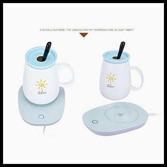 GS8 Tatakan Gelas Pemanas Coffee Cup Warmer Heating Pad Pink Bunny Nn201