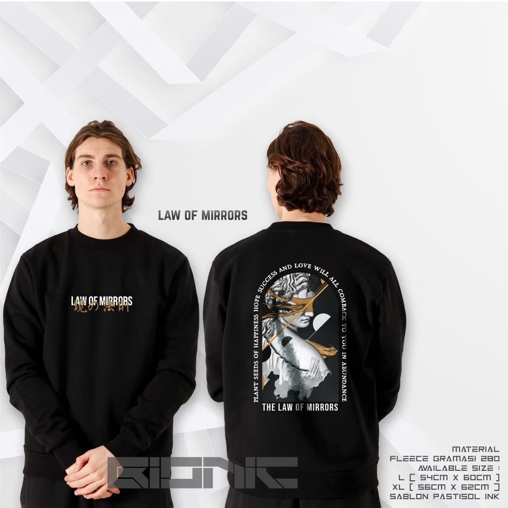 POSEIDON Jaket Sweater Crewneck SPESIAL ORIGINAL BIONIC SERIES ARTIKEL LAW OF MIRRORS