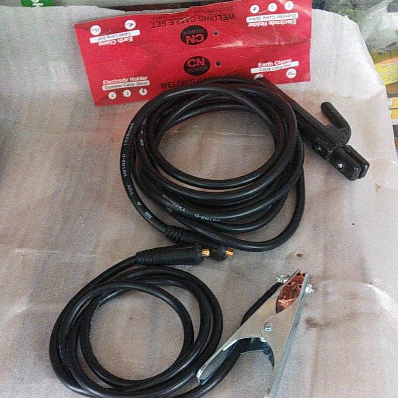 Paket Set Stang Las & Stang Masa & kabel 5 Meter Stang Las Listrik
