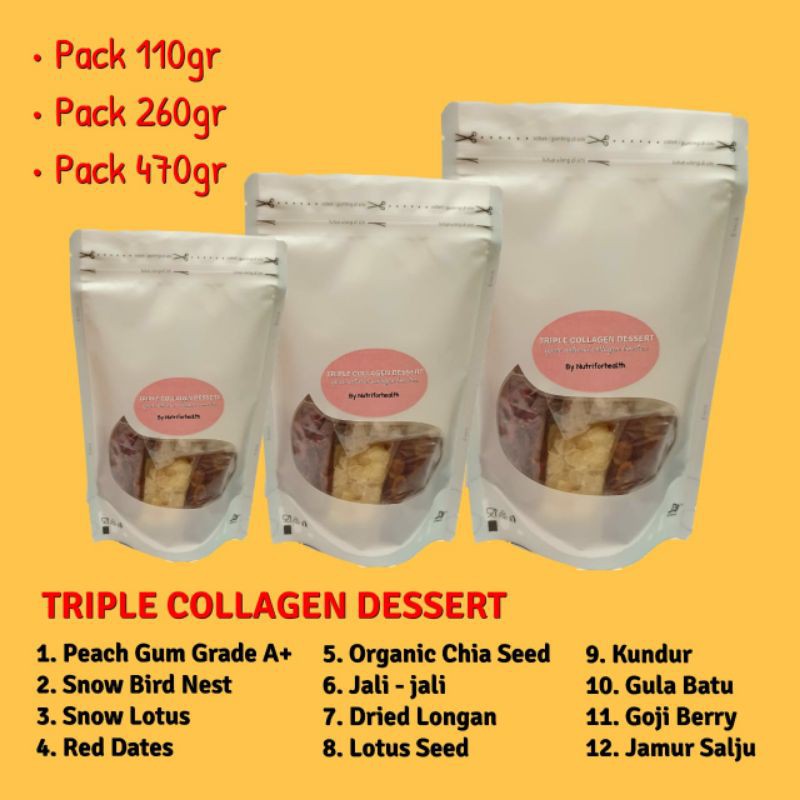 Triple Collagen Dessert Peach Gum Snow Bird Nest Snow Lotus