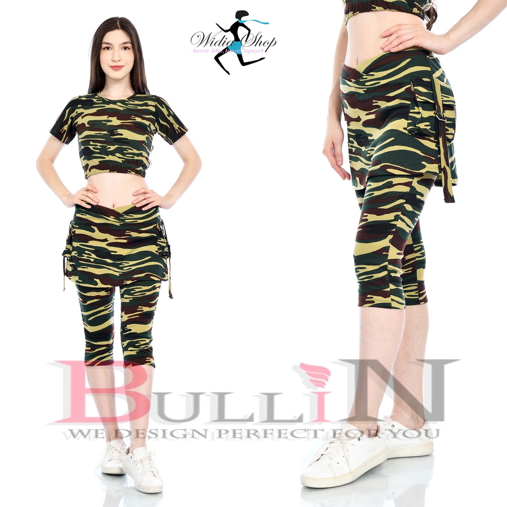 Celana Sport rok kantong pendek army / Celana senam wanita | BULLIN