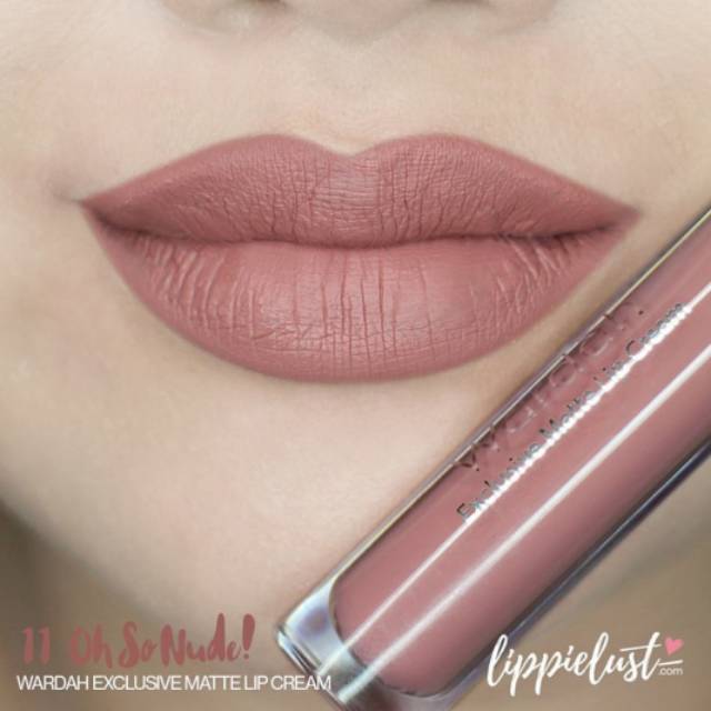Wardah Exclusive Matte Lip Cream no 11 oh so nude