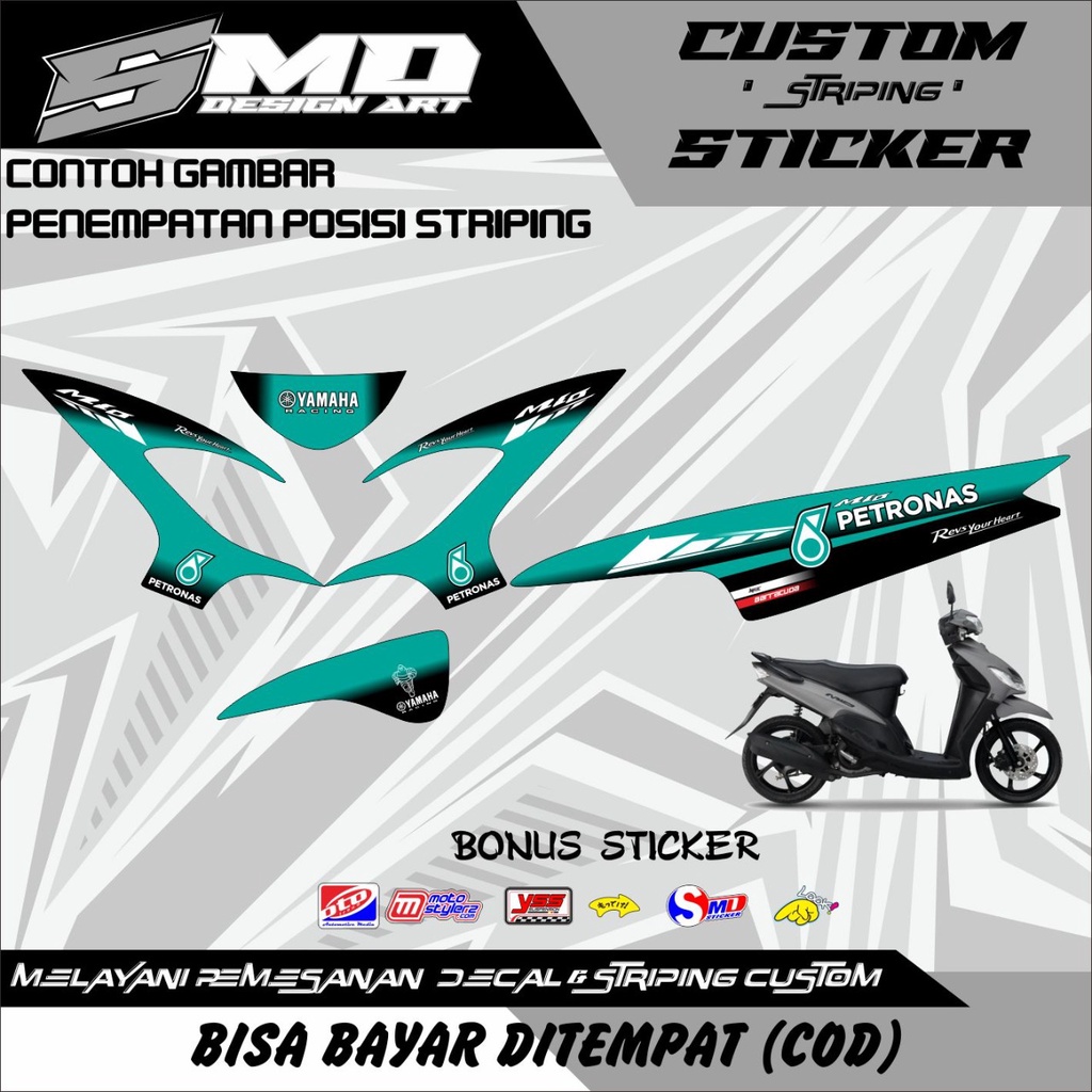 STRIPING VARIASI MIO SMILE/SPORTY PETRONAS RACING