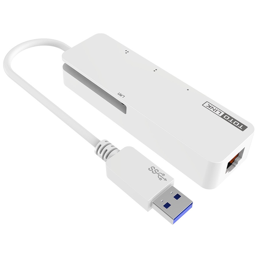 Totolink USB 3.0 with 3-Port Hub and LAN Ethernet Adapter - U1003