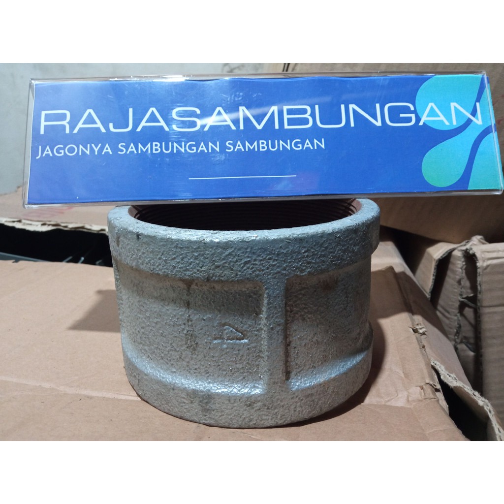 Socket Besi 4 inch Sambungan Pipa Air Ledeng Sock Welding Shok Las Sok Drat Dalam Besi