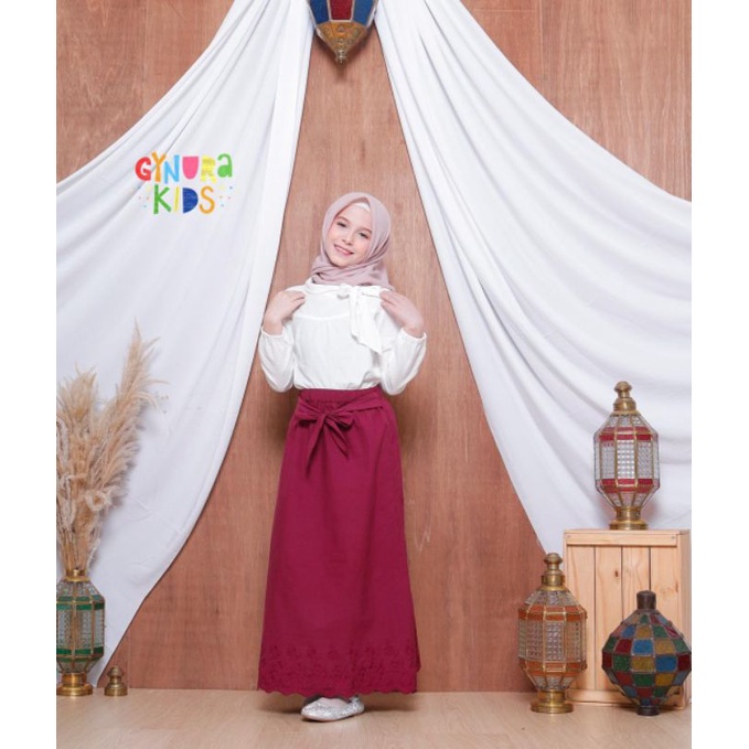 Rok anak bordir katun gynura kids