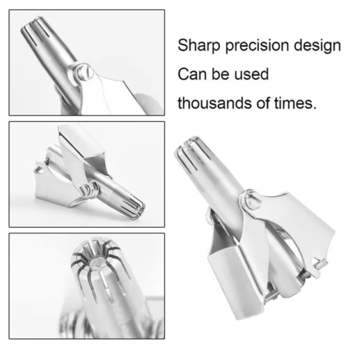 Alat Cukur Bulu Hidung Manual Bahan Stainless Steel Dengan Brush