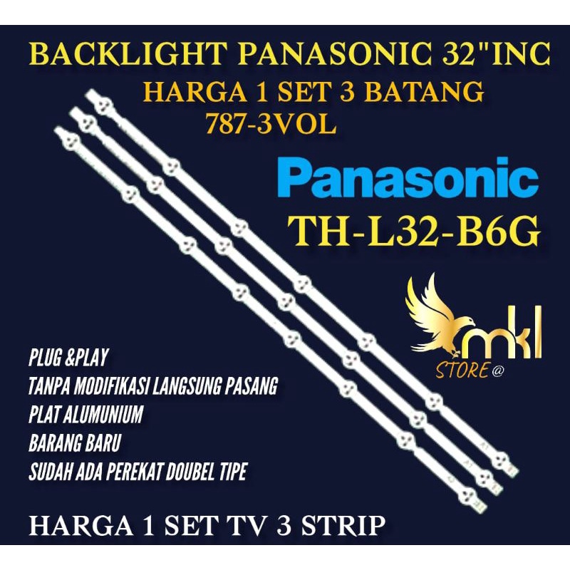 BACKLIGHT TV LED 32" INC PANASONIC 778 TH-L32 B6G BACKLIGHT 32PANASONIC 3VOLT