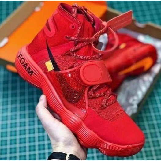 ■ TERLAKU SEPATU BASKET PRIA TERBARU■ SEPATU NIKE REACT HYPERDUNK X OFF WHITE BASKET RED PREMIUM